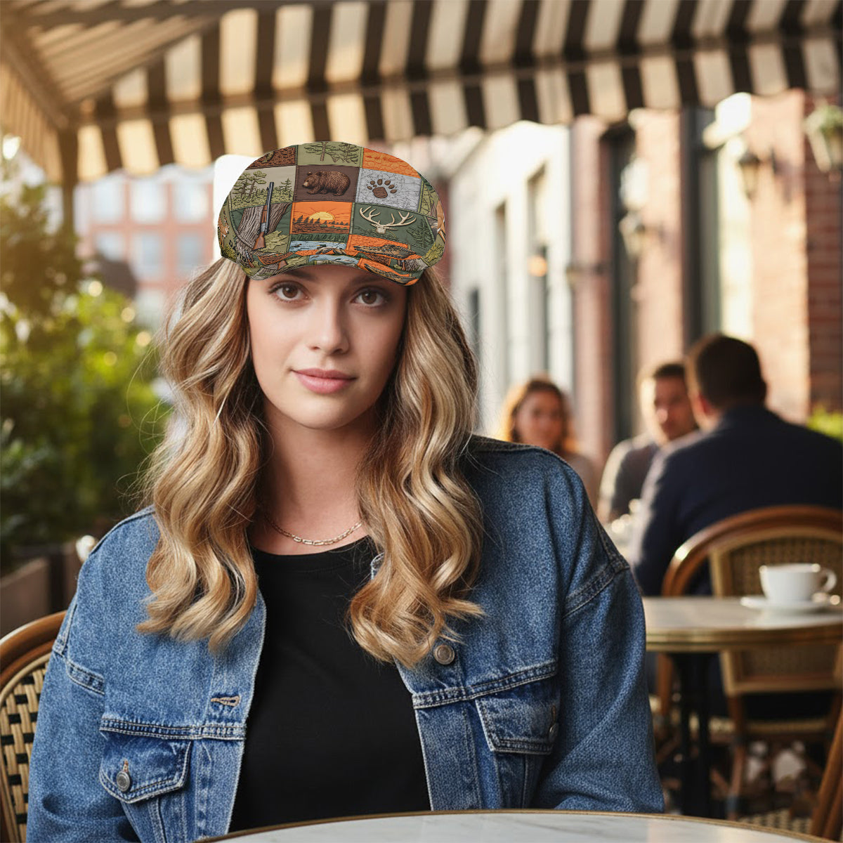 Hunting Panorama - Personalized Hunting Newsboy Cap