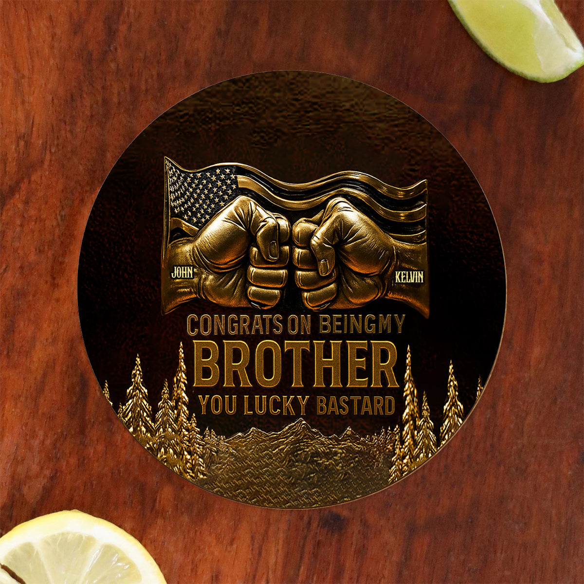 Congrat On Being My Brother - Personalized Sibling Whiskey Glass