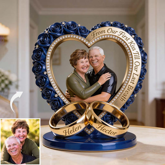 Custom Any Couple Photo - From Our First Kiss - Personalized Couple Custom Shaped Acrylic Plaque