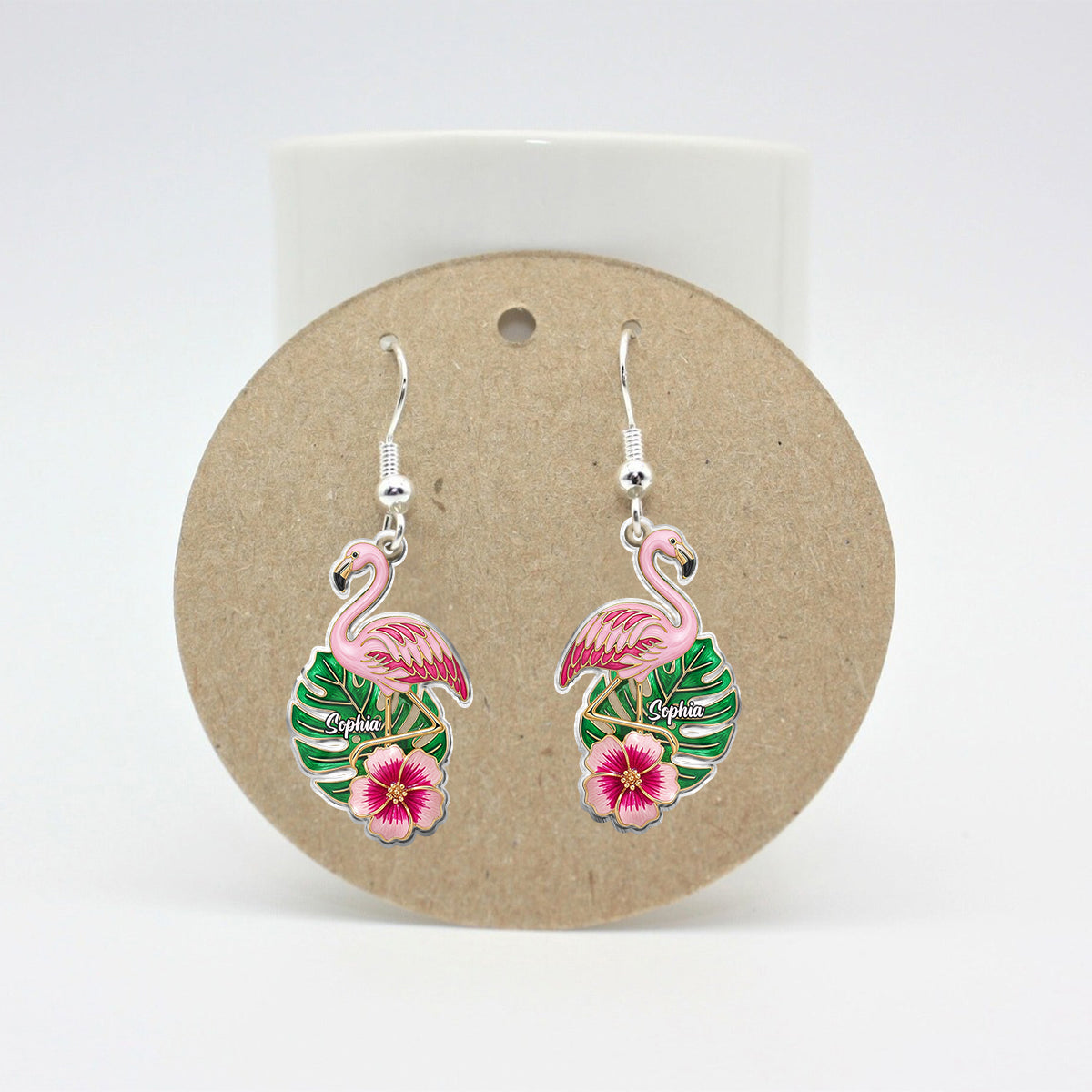 Summer Flamingo - Personalized Flamingo Earrings