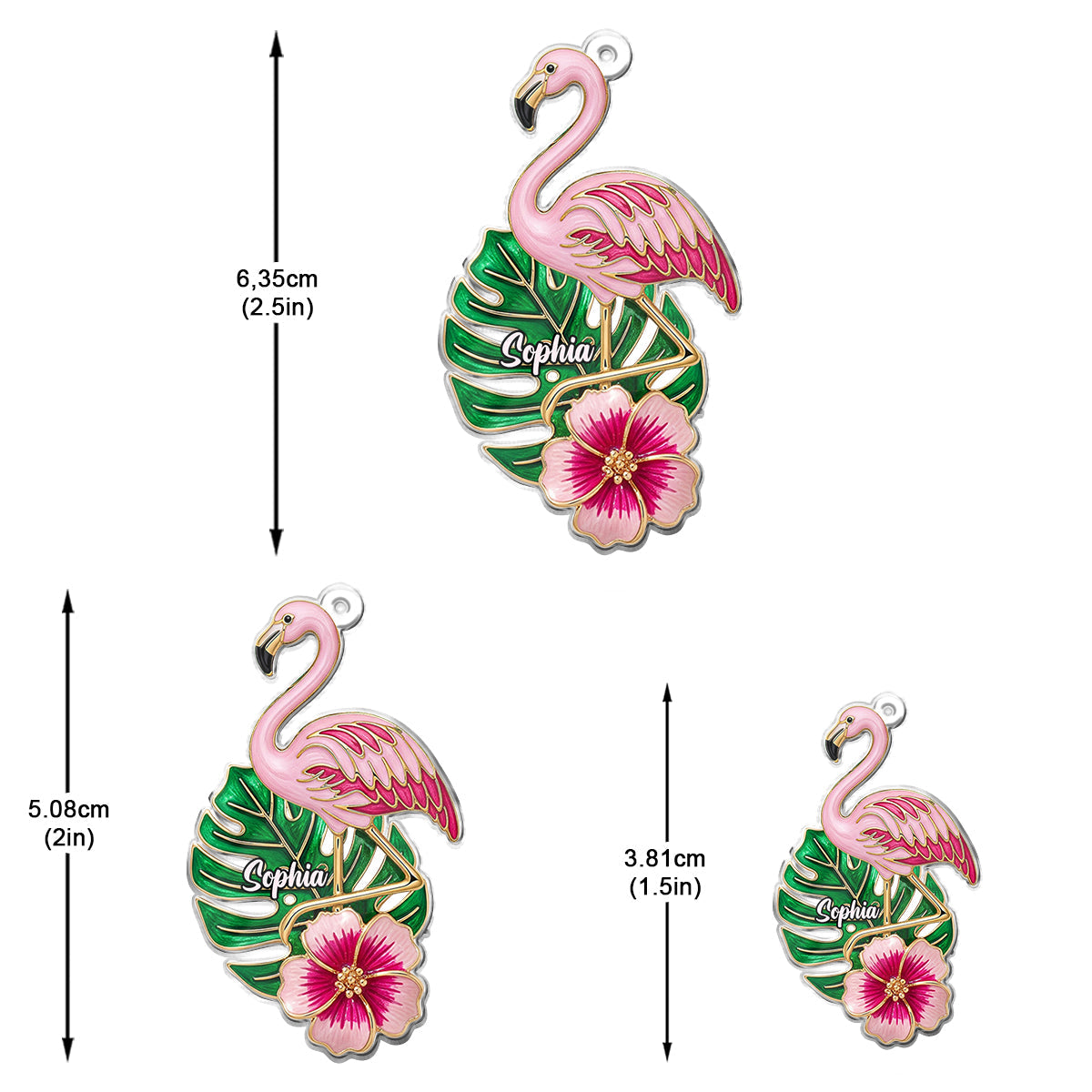 Summer Flamingo - Personalized Flamingo Earrings