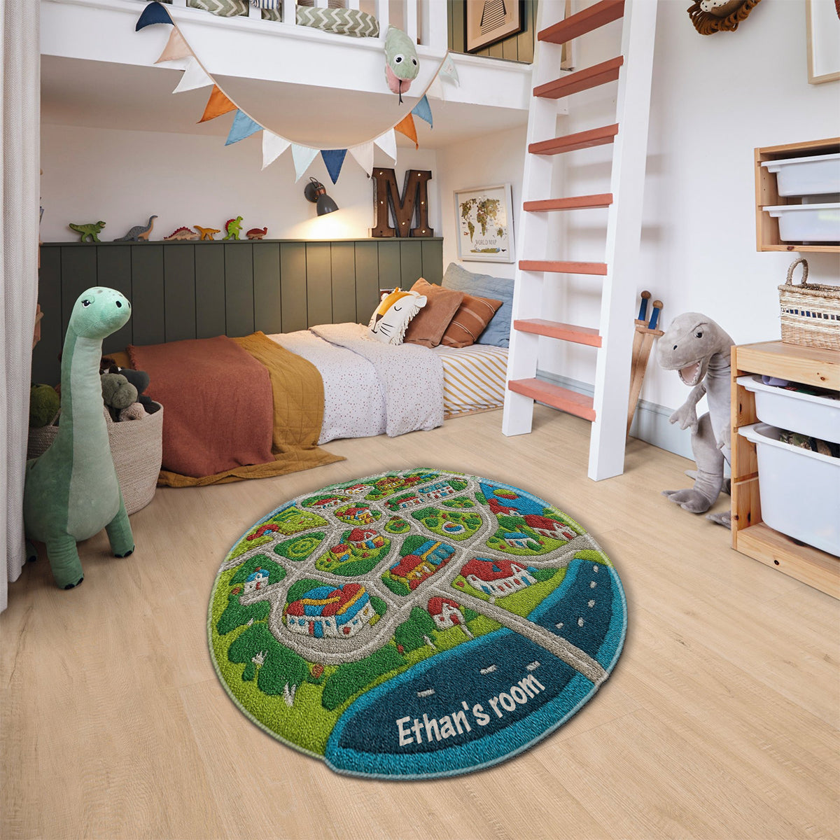 Kids City Road - Personalized Kid Non-Slip Tufted Rug