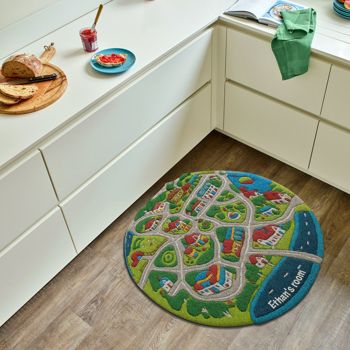 Kids City Road - Personalized Kid Non-Slip Tufted Rug