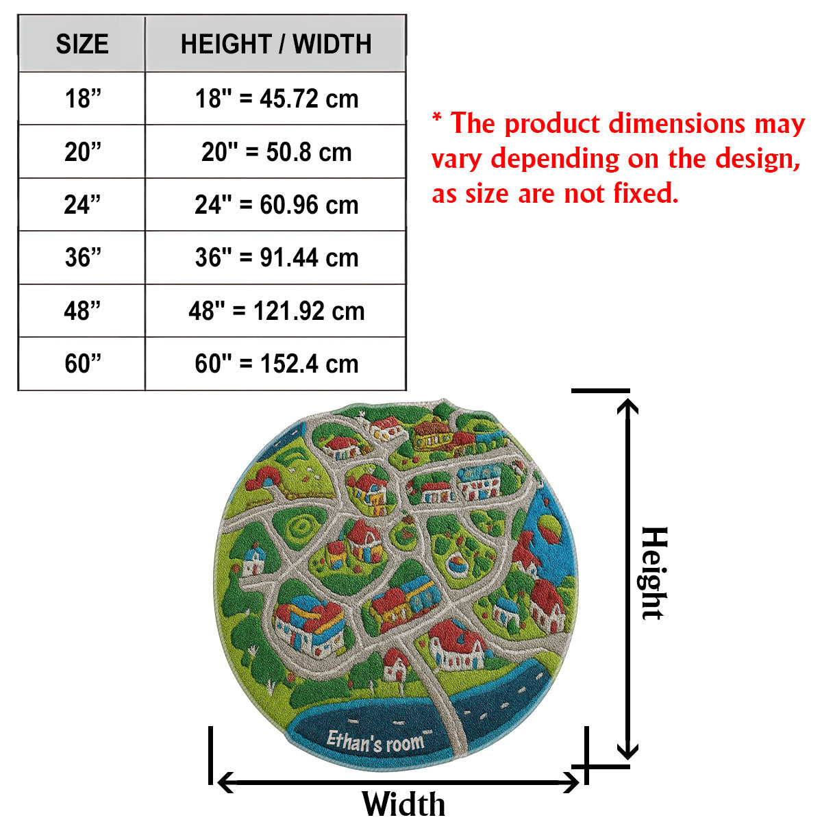 Kids City Road - Personalized Kid Non-Slip Tufted Rug