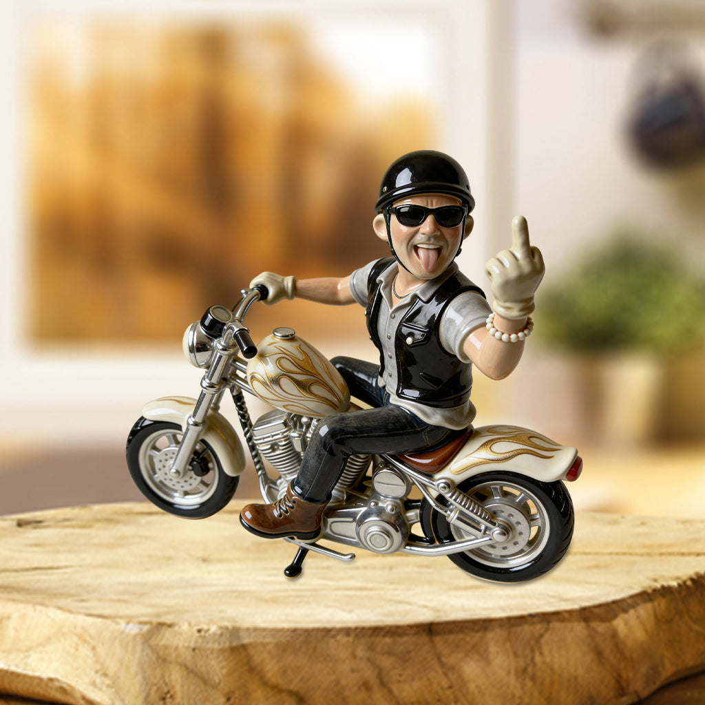 Funny Gift For Biker - Personalized Biker Custom Shaped Acrylic Plaque