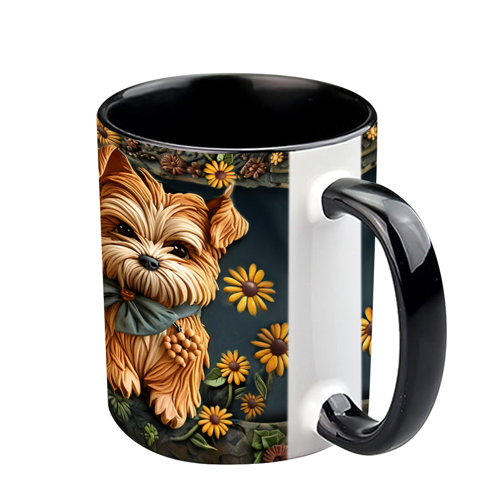 Cute Yorkshire Terrier - Personalized Dog Accent Mug