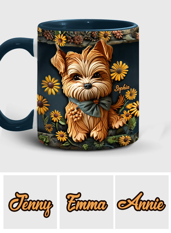 Cute Yorkshire Terrier - Personalized Dog Accent Mug