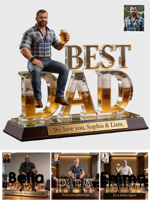 Custom Any Photo - Personalized Father Custom Shaped Acrylic Plaque