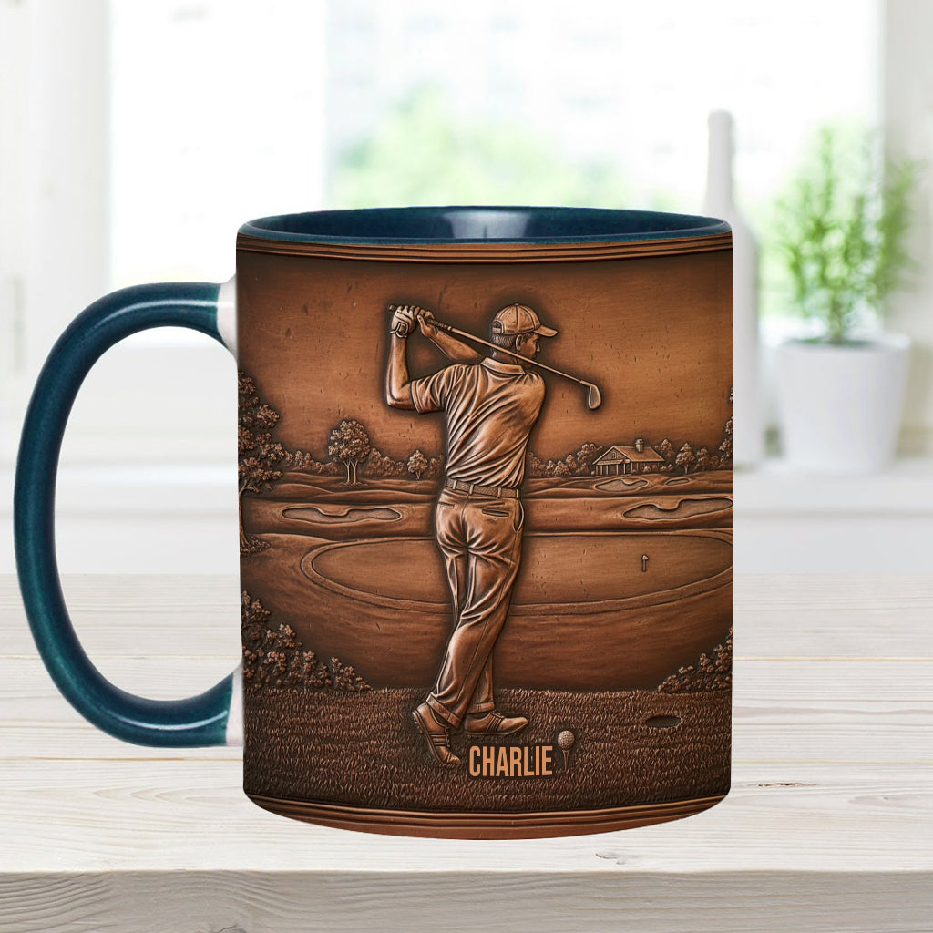 The Best Golfer - Personalized Golf Accent Mug