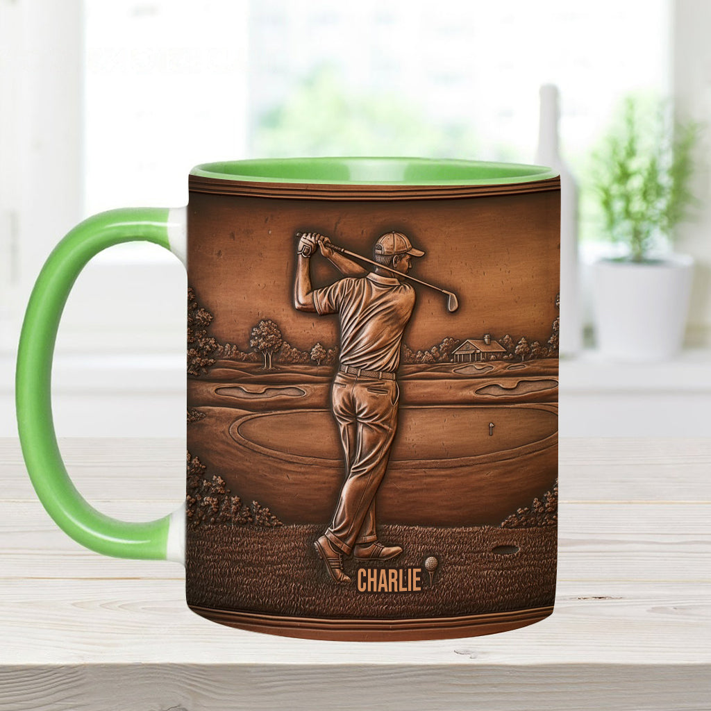 The Best Golfer - Personalized Golf Accent Mug