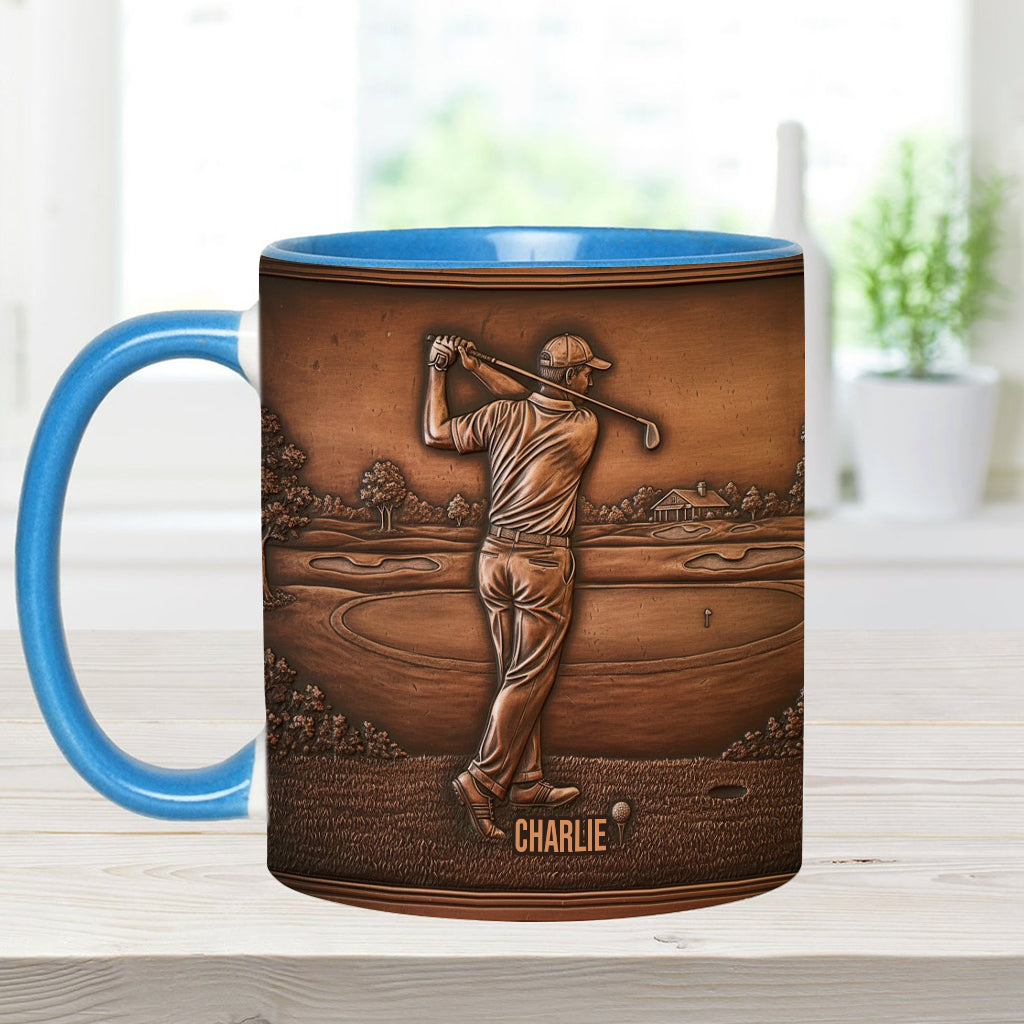The Best Golfer - Personalized Golf Accent Mug