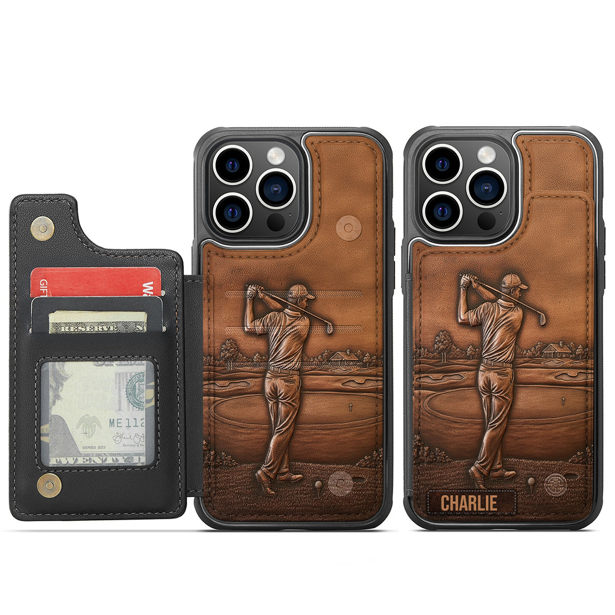 The Best Golfer - Personalized Golf Fully Printed Wallet Phone Case