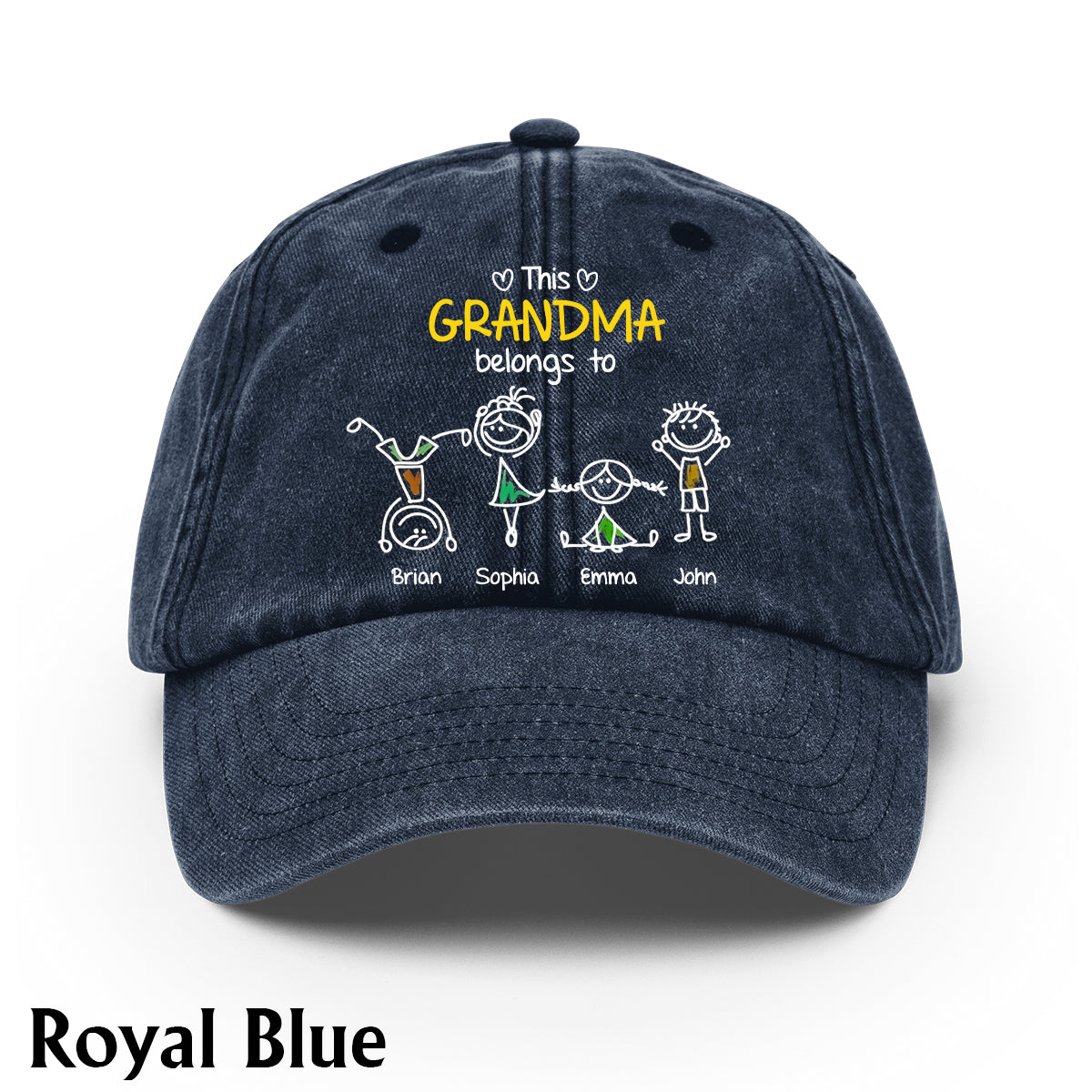 This Grandma Belongs To - Personalized Grandma Washed Denim Cap