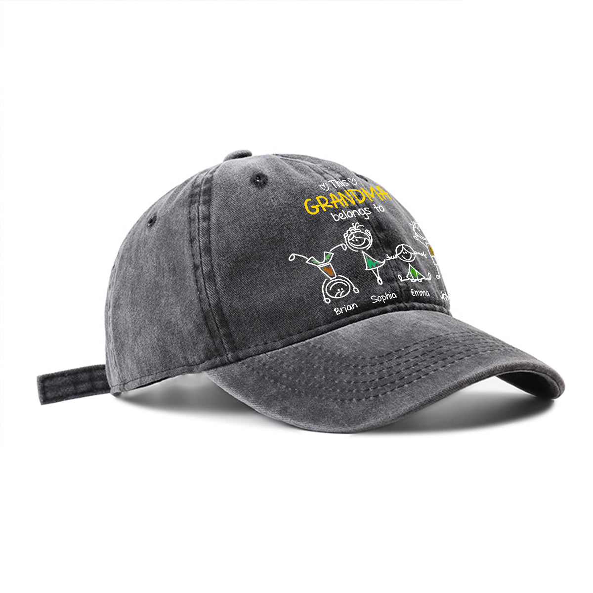 This Grandma Belongs To - Personalized Grandma Washed Denim Cap