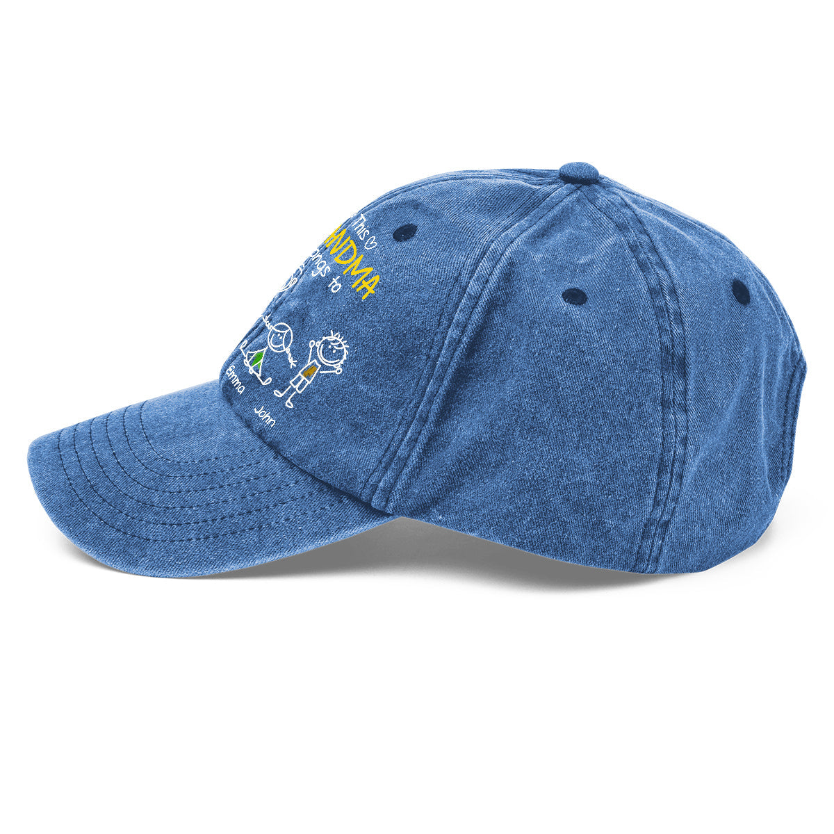 This Grandma Belongs To - Personalized Grandma Washed Denim Cap