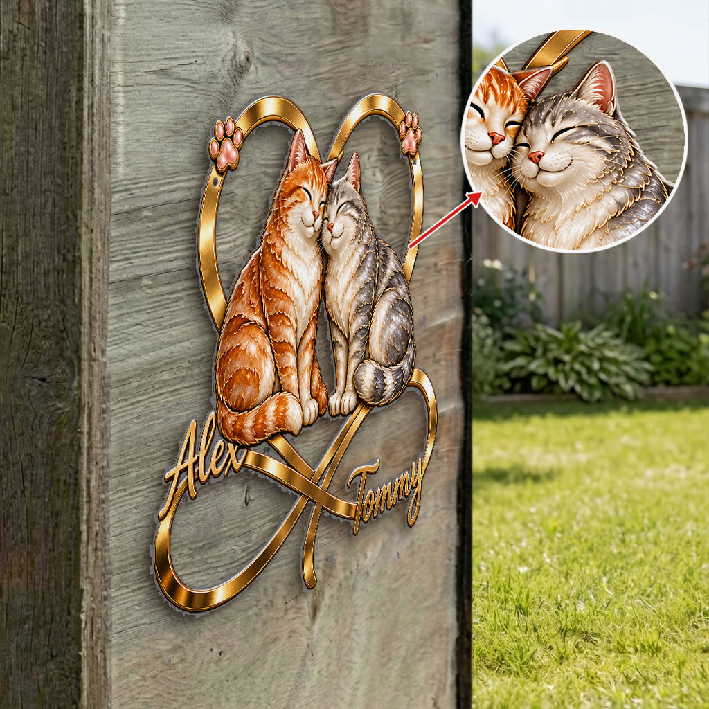 You & Me We Got This - Personalized Cat 3D Printed Cut Metal Sign