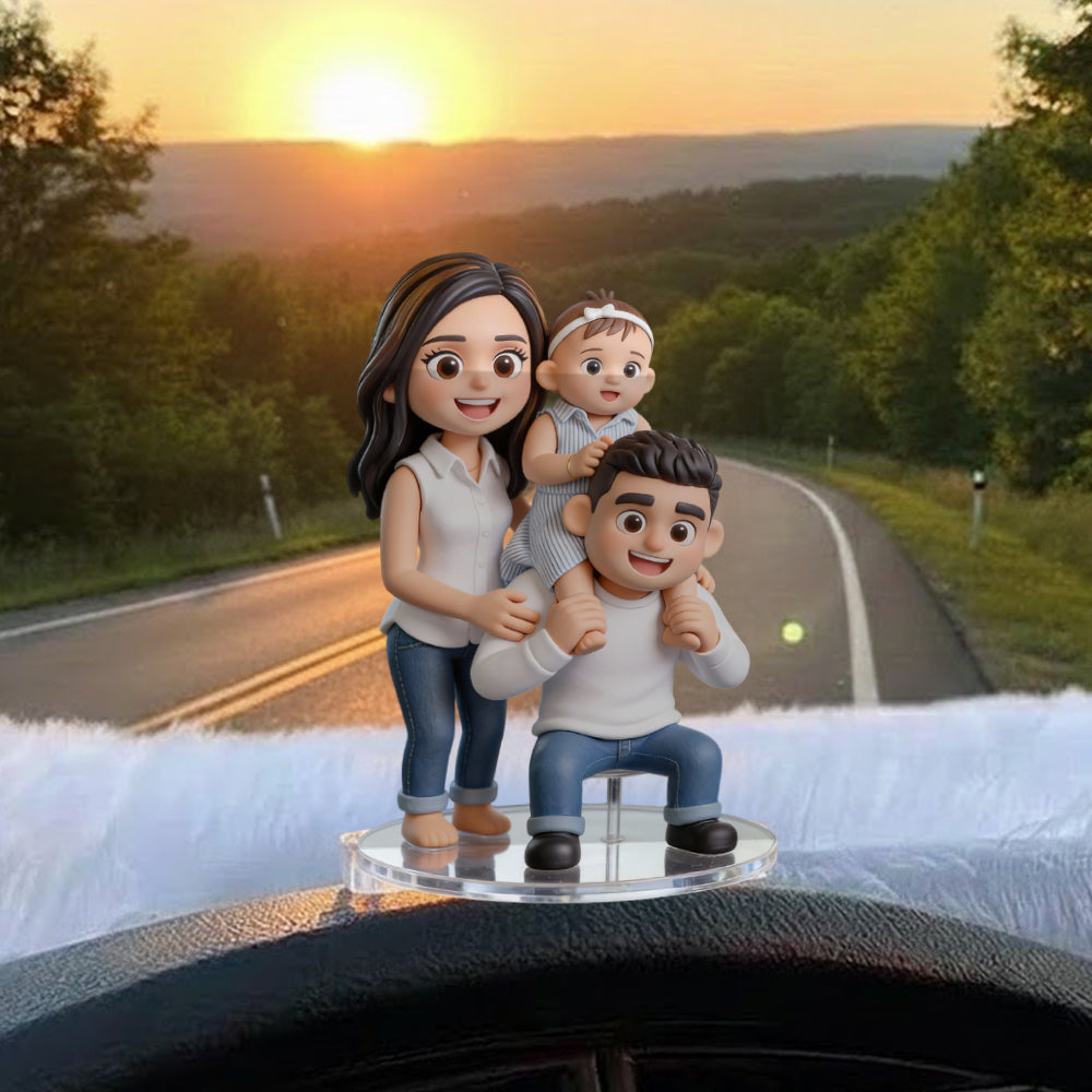 Funny Family Keepsake - Personalized Family Car Dashboard Plaque