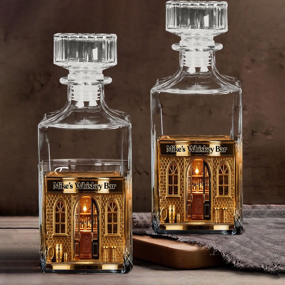 Mini Bar Whiskey - Personalized Whisky Whiskey Decanter Set