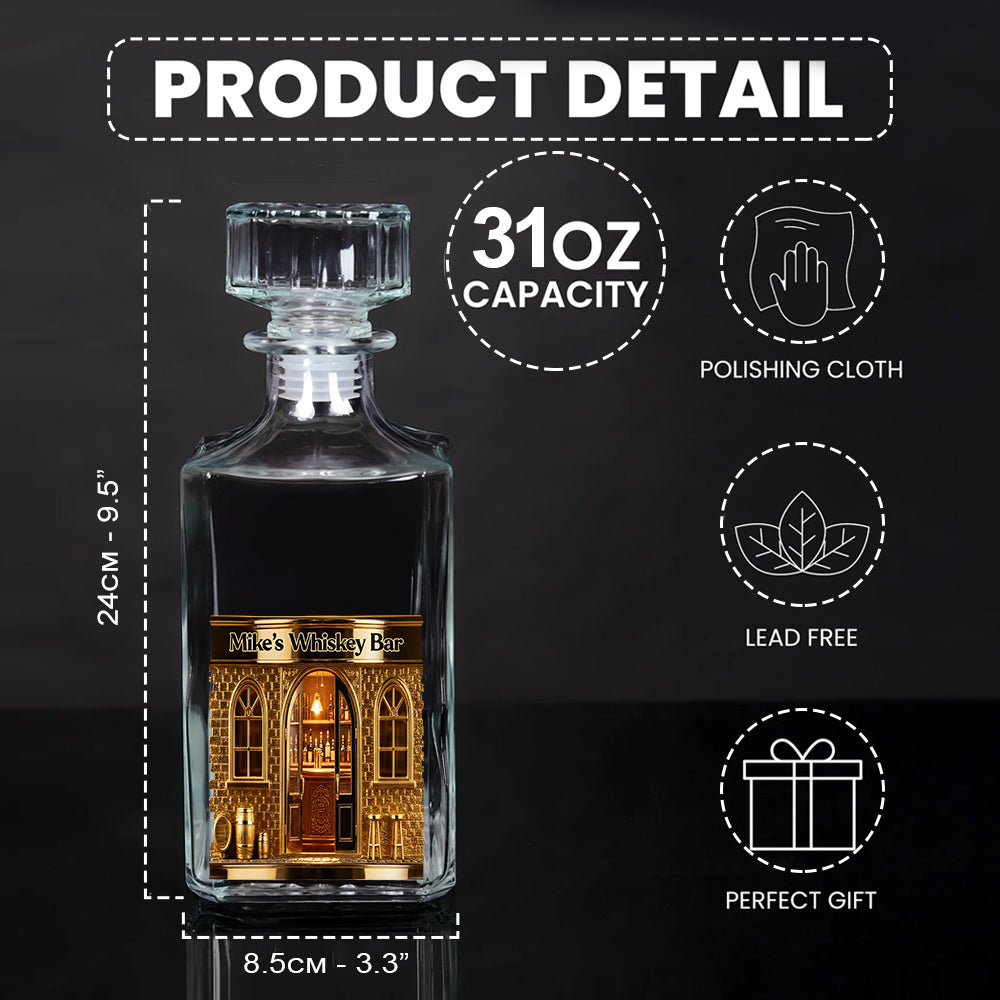 Mini Bar Whiskey - Personalized Whisky Whiskey Decanter Set