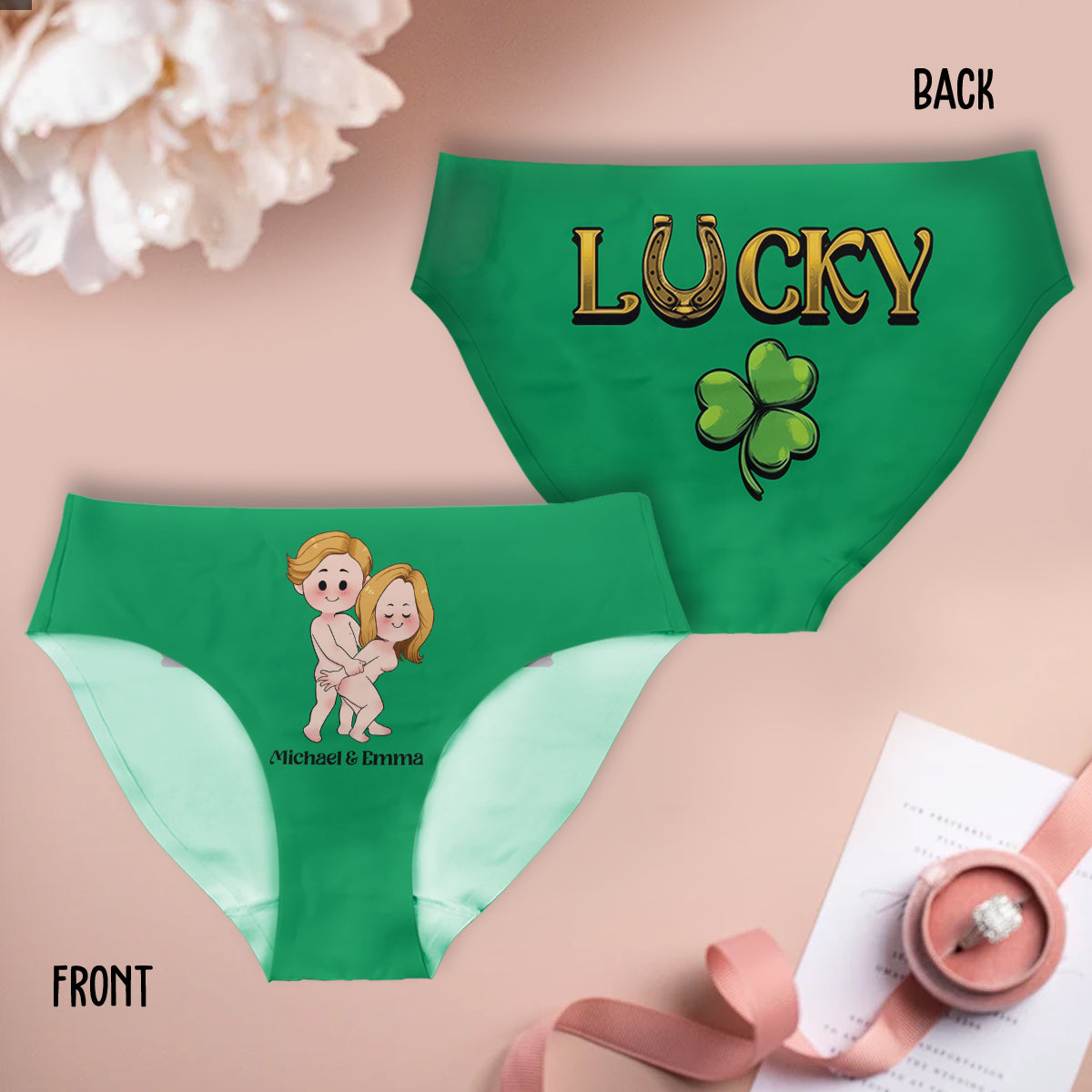Lucky & Lucky Bastard - Personalized Saint Patrick's Day Women Briefs & Men Boxer Briefs