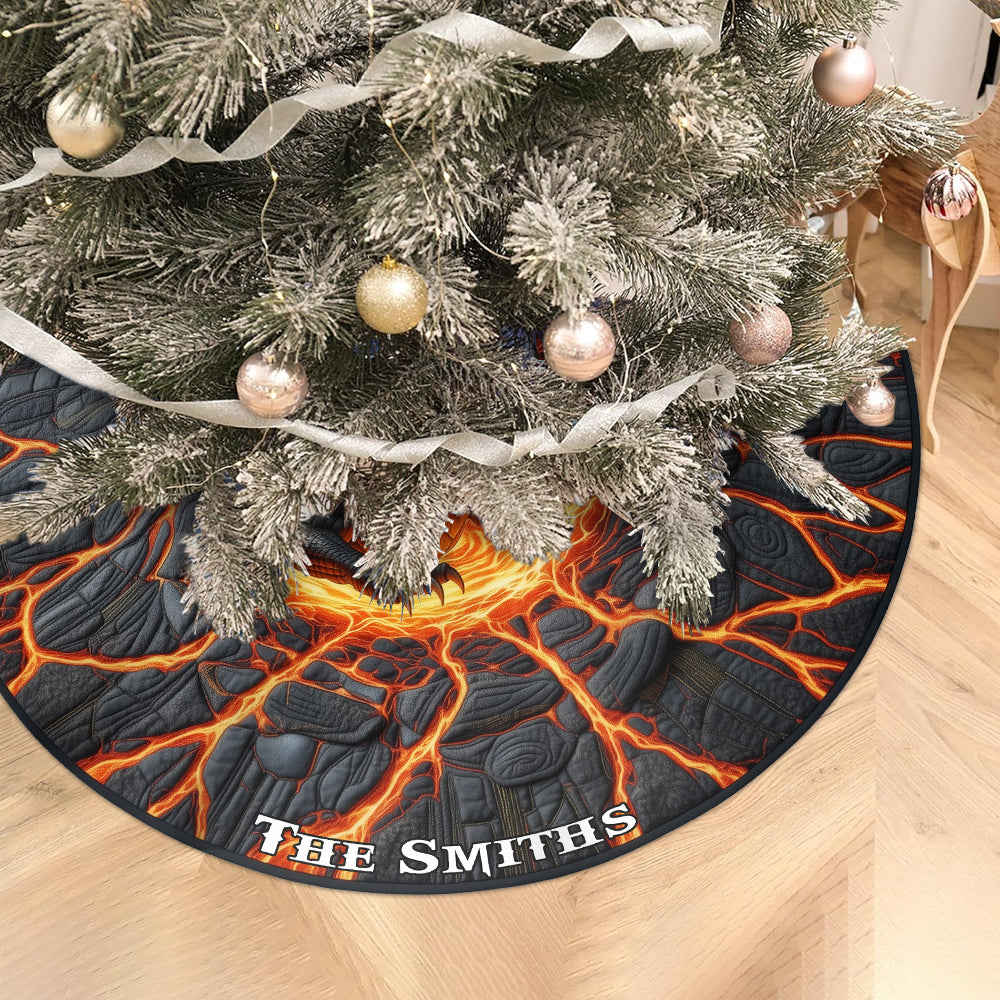 Strong Dragon - Personalized Dragon Shaped Tree Skirt