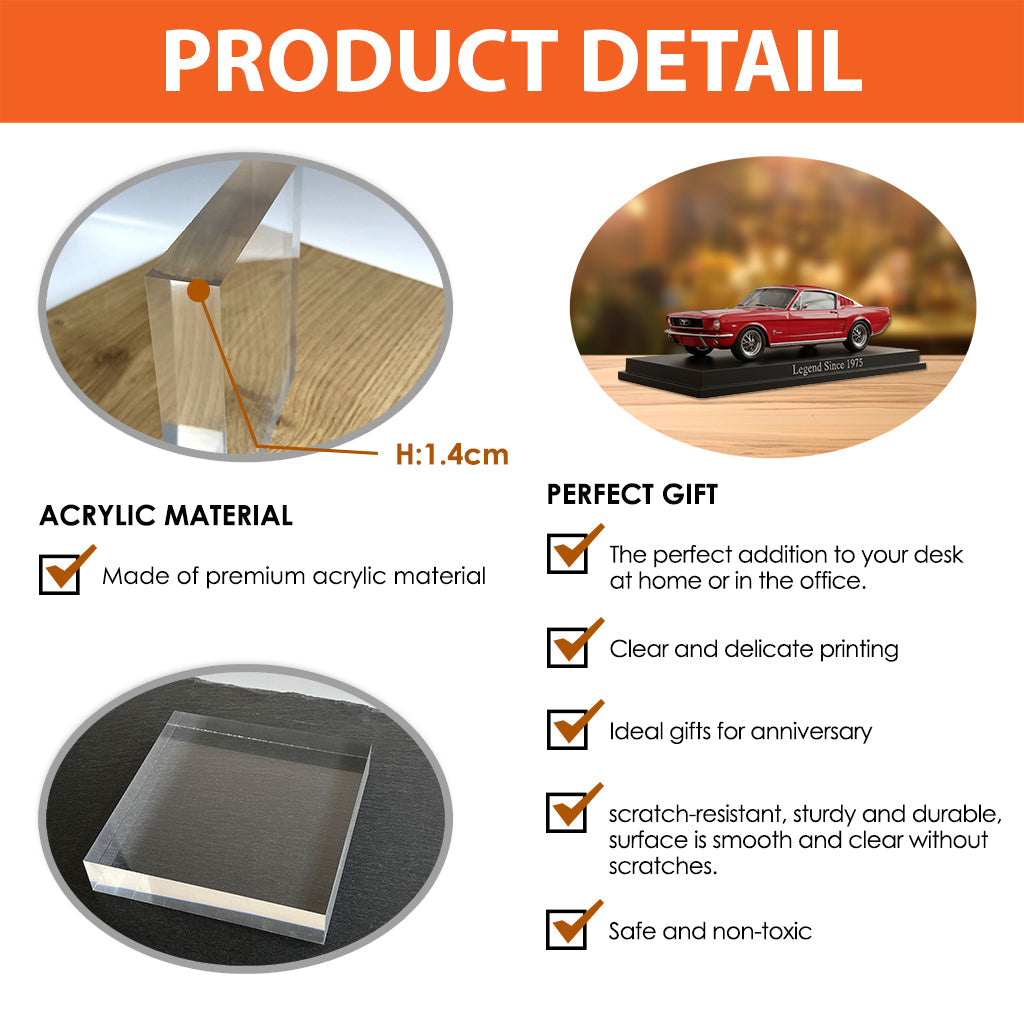 Custom From Any Photo - Personalized Car Lover Custom Shaped Acrylic Plaque