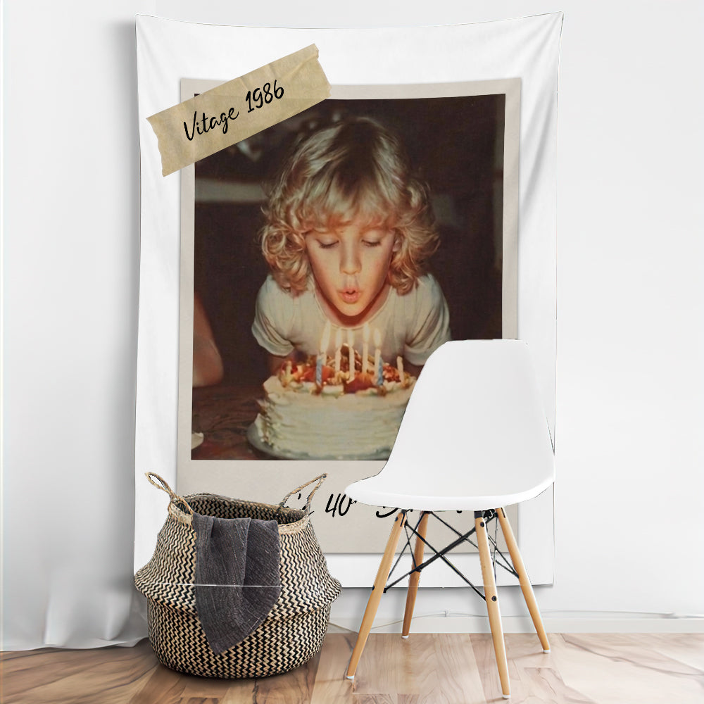Birthday Gift - Personalized Birthday Wall Tapestry