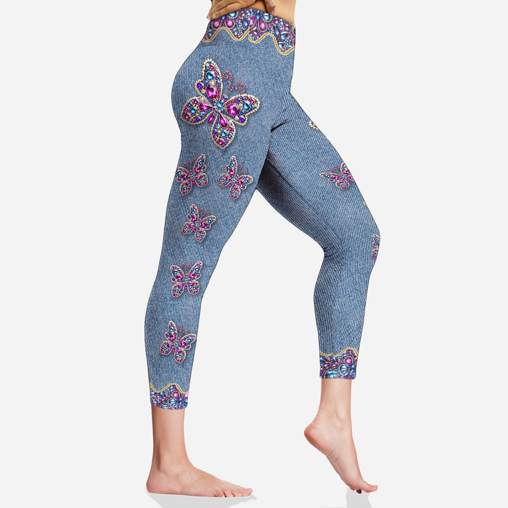 Beautiful Butterfly - Personalized Butterfly Leggings