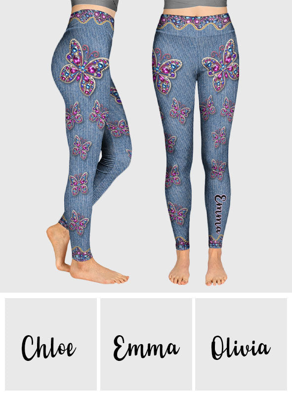 Beautiful Butterfly - Personalized Butterfly Leggings