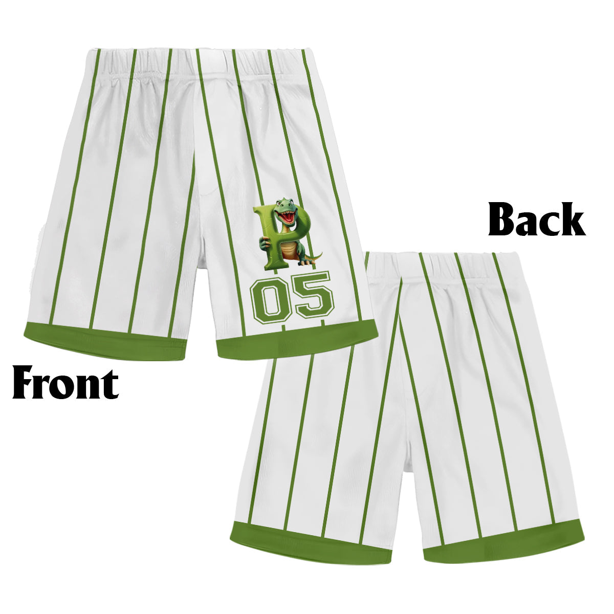 Cute Dinosaur Alphabet Set For Kid - Personalized Kid Jersey Shirt & Shorts