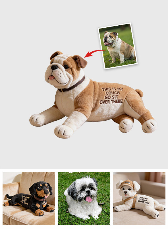 This Is My Couch - Personalized Dog Faux Fur Shaped Pillow