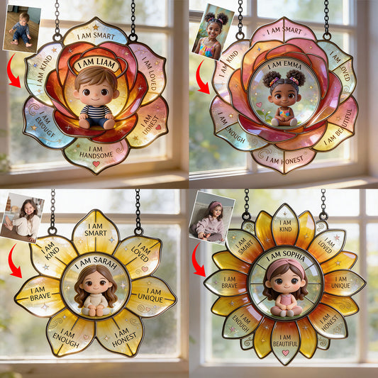 You Are Enough - Personalized Kid Window Hanging Suncatcher Ornament
