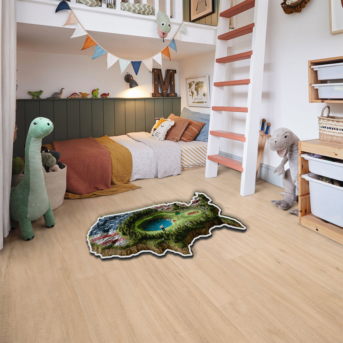 For The Love Of The Game - Personalized Golf Non-Slip Tufted Rug