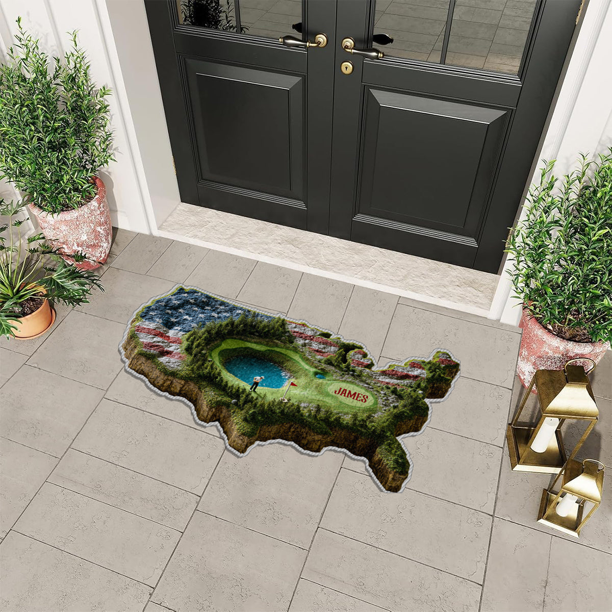 For The Love Of The Game - Personalized Golf Non-Slip Tufted Rug