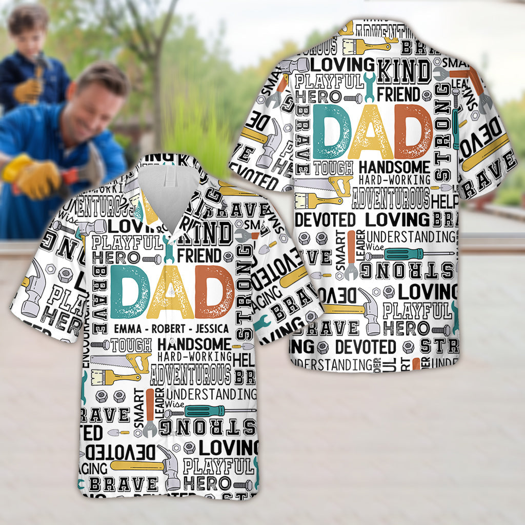 Best Dad Ever - Personalized Father Hawaiian Shirt