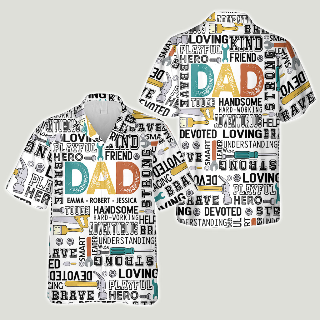 Best Dad Ever - Personalized Father Hawaiian Shirt