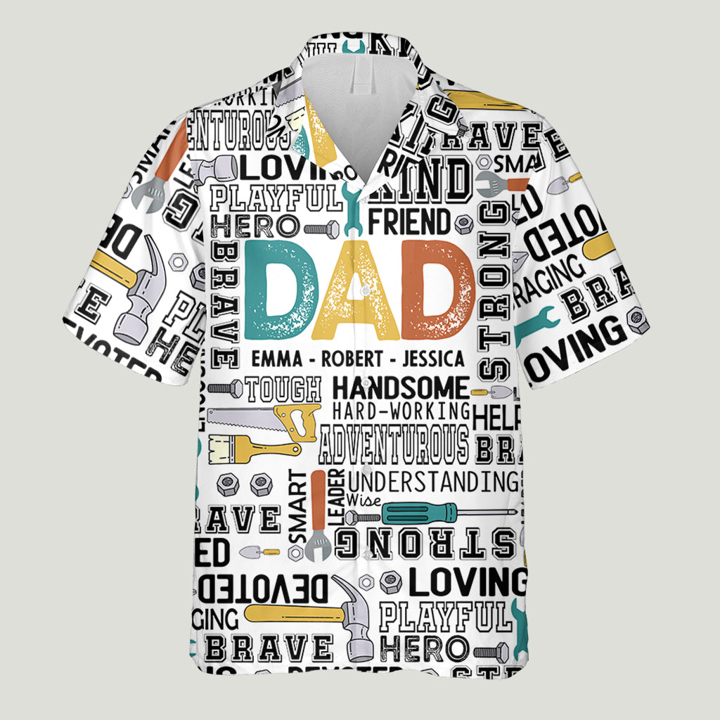 Best Dad Ever - Personalized Father Hawaiian Shirt