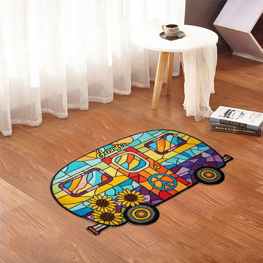 Hippie Souls - Personalized Hippie Shaped Doormat/ Rug