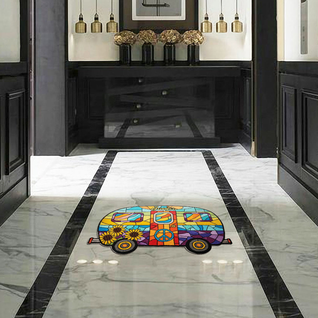 Hippie Souls - Personalized Hippie Shaped Doormat/ Rug
