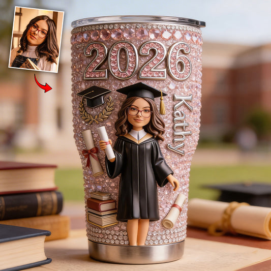 Custom Any Photo, Happy Graduation Gift - Personalized Graduation Tumbler