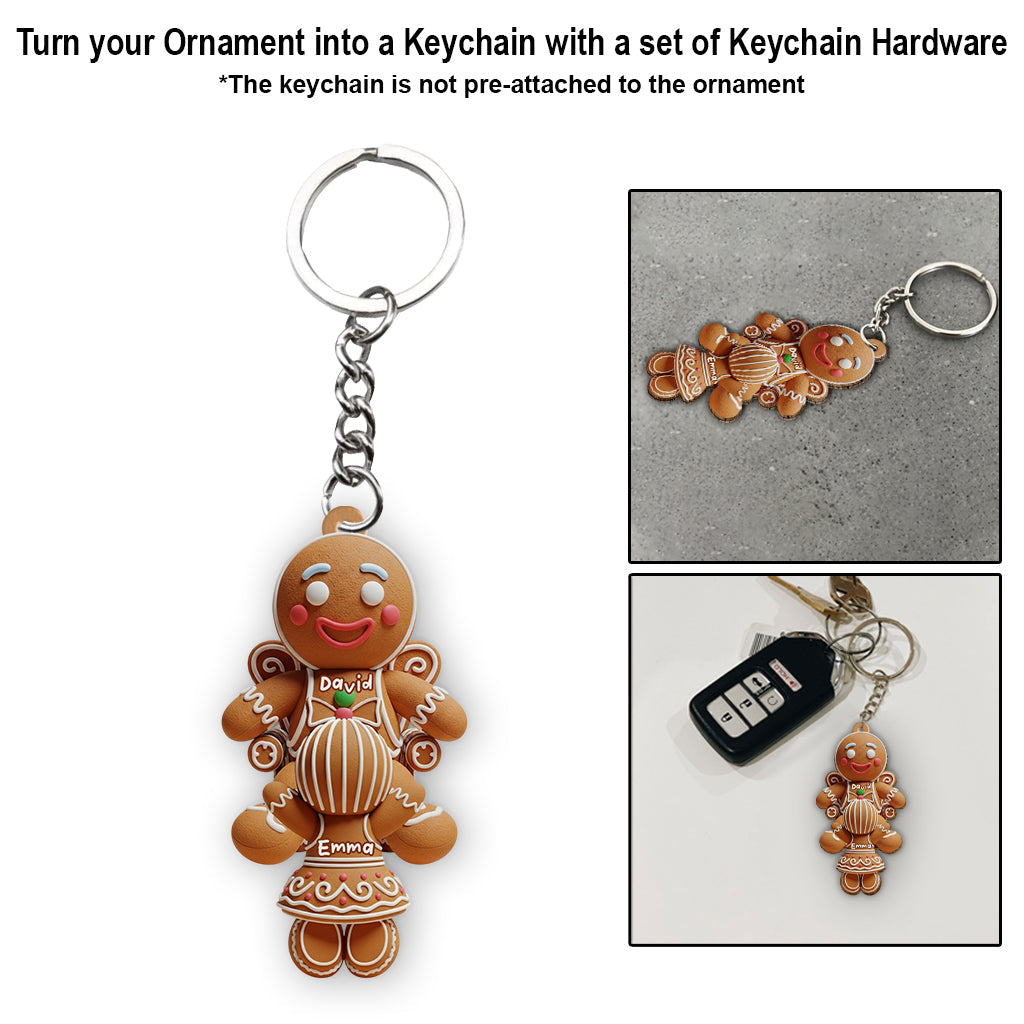 Funny Couple Gingerbread - Personalized Couple Ornament