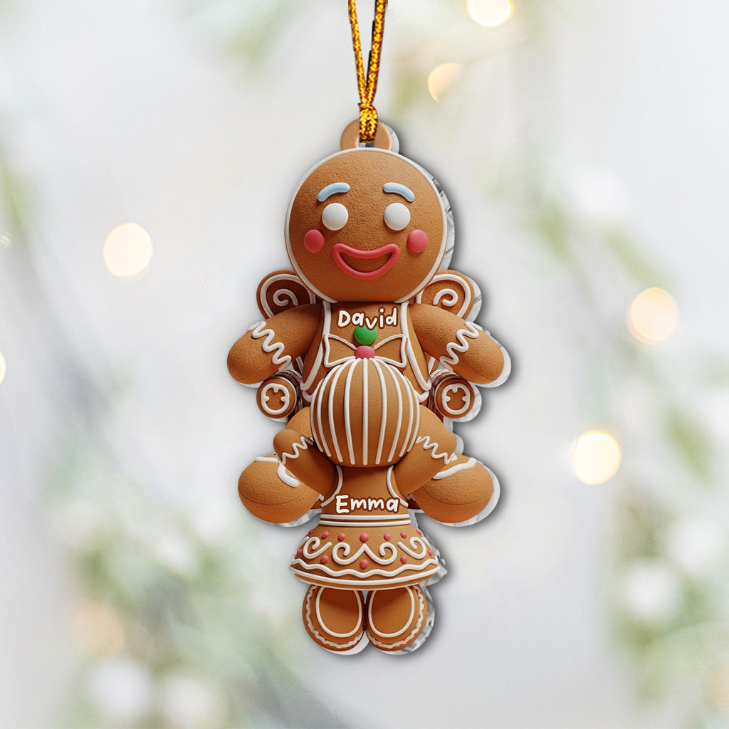 Funny Couple Gingerbread - Personalized Couple Ornament