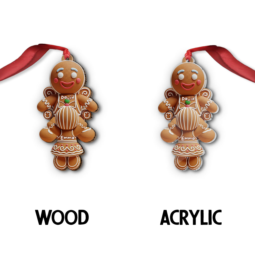 Funny Couple Gingerbread - Personalized Couple Ornament