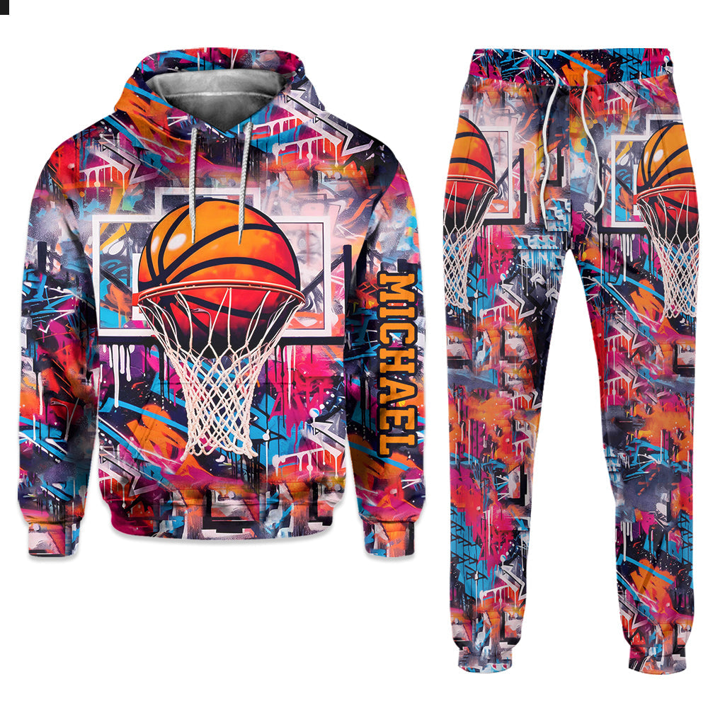 Cool Basketball Design - Personalized Basketball Hoodie and Sweatpants