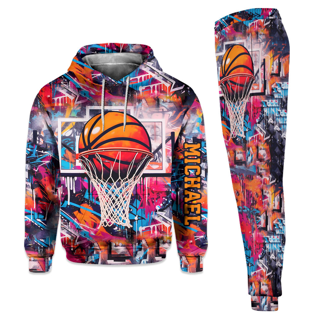 Cool Basketball Design - Personalized Basketball Hoodie and Sweatpants