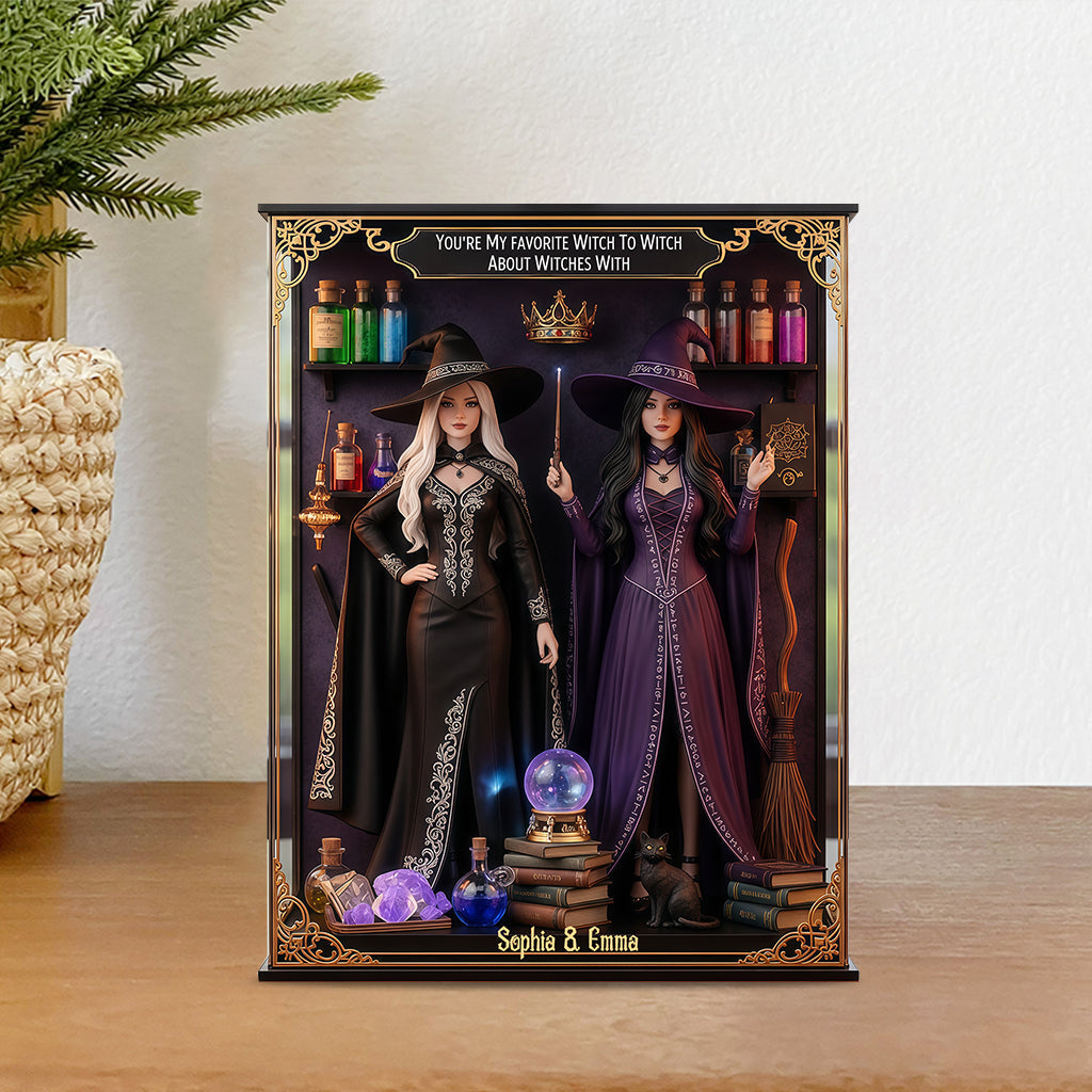 We're Not Sugar & Spice - Personalized Witch Custom Shaped Acrylic Plaque