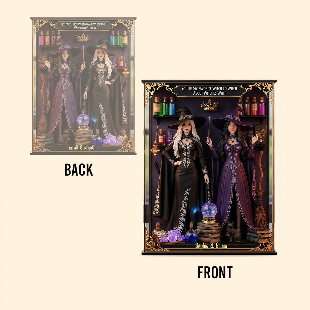 We're Not Sugar & Spice - Personalized Witch Custom Shaped Acrylic Plaque