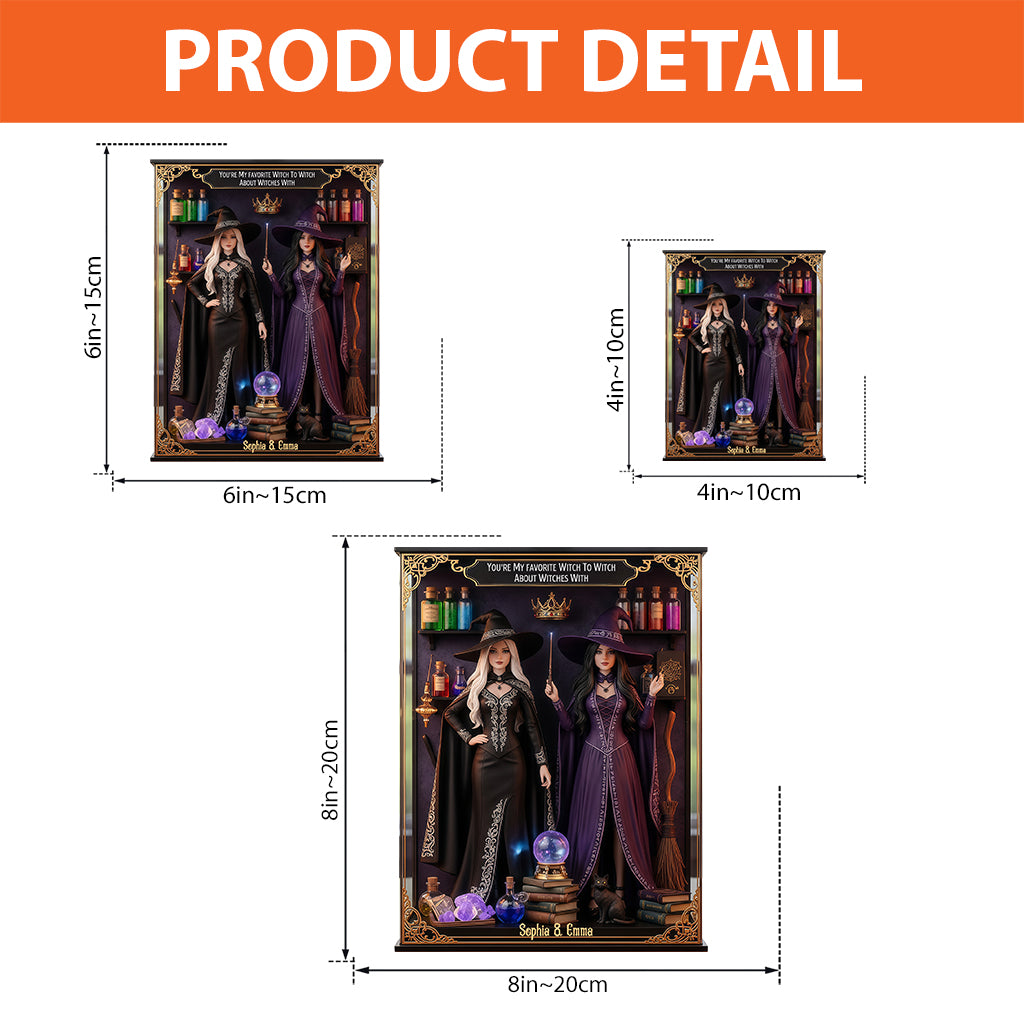 We're Not Sugar & Spice - Personalized Witch Custom Shaped Acrylic Plaque