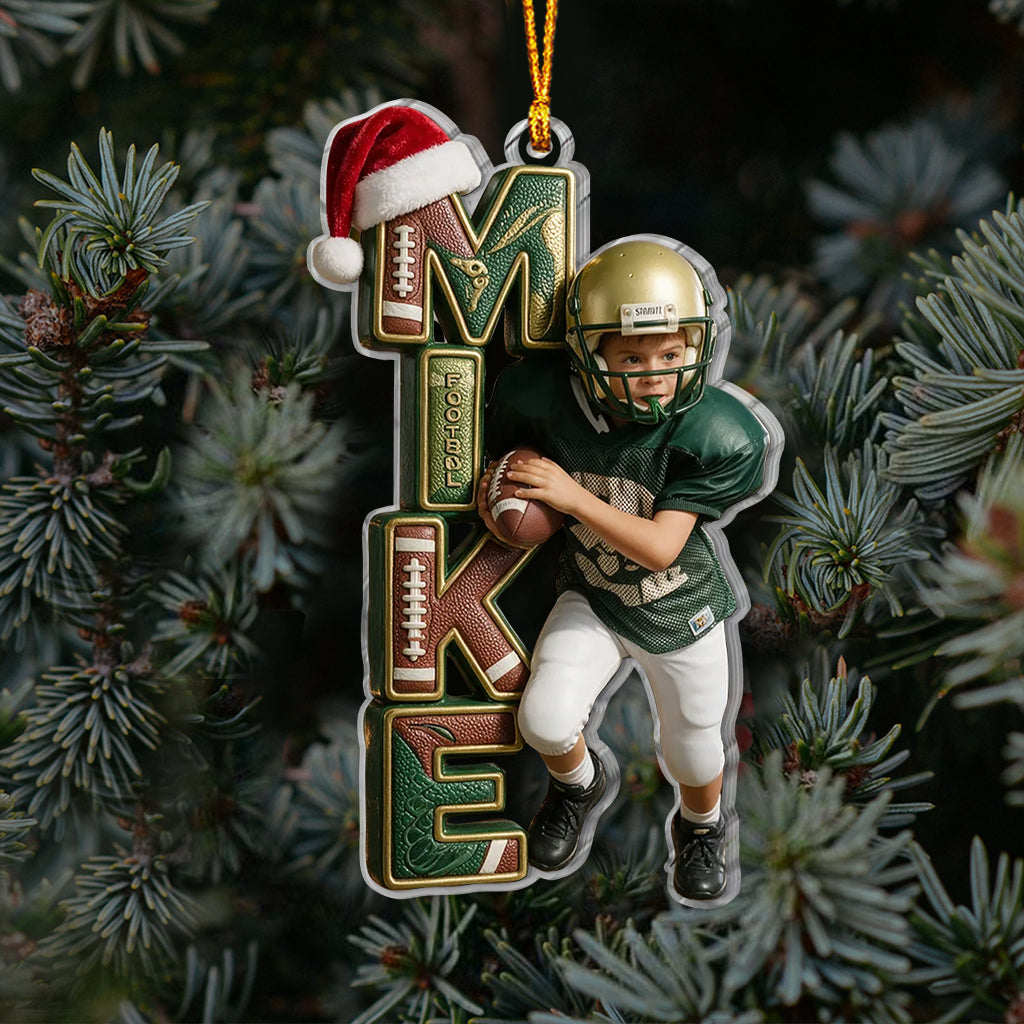 Custom Any Sport, Football, Baseball, Volleyball... - Personalized Football Ornament