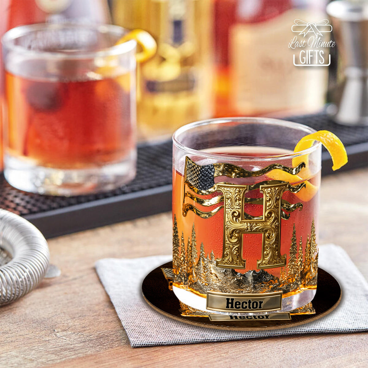 Alphabet Initial For Whiskey, Bourbon... Lovers - Personalized Whisky Whiskey Glass